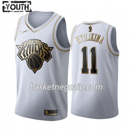 Canotte Bambino New York Knicks Frank Ntilikina 11 2019-20 Nike Bianco Golden Edition Swingman